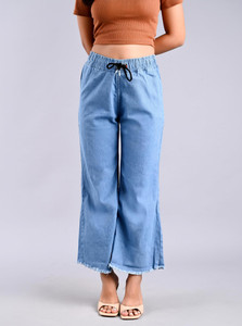 Oiskal Flared Women Light Blue Jeans