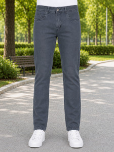 0-DEGREE Slim Men Grey Jeans - Image 6