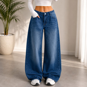 Crezelle Loose Fit Women Dark Blue Jeans - Image 5