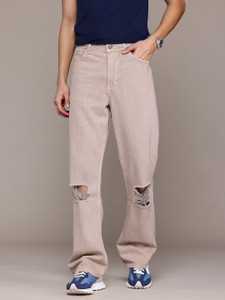 Roadster Flared Men Pink Jeans