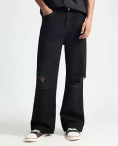 Jeancherry Loose Fit Men Black Jeans