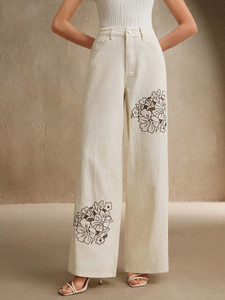 Leriya Fashion Flared Women White Jeans