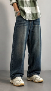 4ME Baggy Fit Men Dark Blue Jeans - Image 2