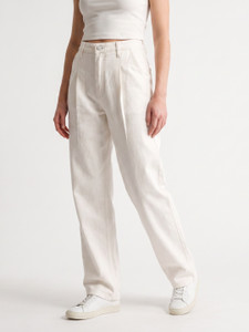 Ambrane Women Straight Fit High Rise White Jeans - Image 1
