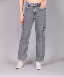 KASHIAN Boyfriend Women Grey Jeans