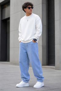 DENIM LOOK Men Light Blue Jeans - Image 6