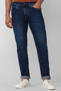 PETER ENGLAND Tapered Fit Men Dark Blue Jeans
