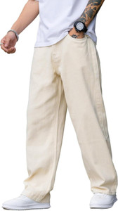 PERISFASHION Loose Fit Men Beige Jeans - Image 6