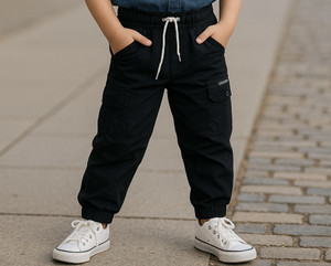 ICONIC ME Jogger Fit Boys Black Jeans