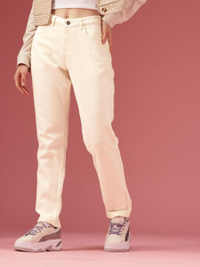Dressberry Boyfriend Women White Jeans