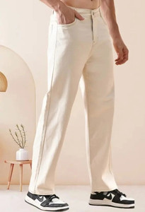 Clyver Straight Fit Men Beige Jeans - Image 6
