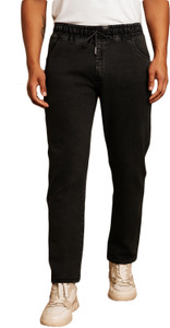 YGDEAL Jogger Fit Men Black Jeans