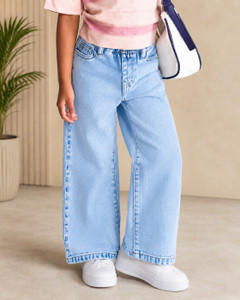 WOMANLACE Baggy Fit Boys & Girls Blue Jeans
