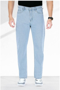 M Q Denim Straight Fit Men Light Blue Jeans