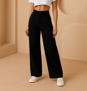 p.x.5 Loose Fit Women Black Jeans