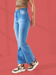 DOLCE CRUDO Boot-Leg Women Blue Jeans