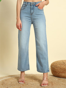 DENIM LOOK Flared Women Light Blue Jeans