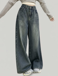 H&H Wide Leg Women Dark Blue Jeans - Image 6