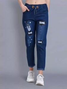 Dewdesign Jogger Fit Girls Blue Jeans