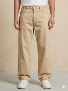 Riyaz Fashion Straight Fit Men Beige Jeans