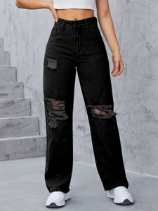 Fashion2wear Boyfriend Women Black Jeans