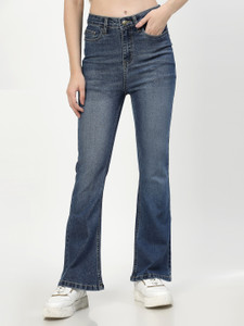 Cosmic Trio Boot-Leg Women Blue Jeans