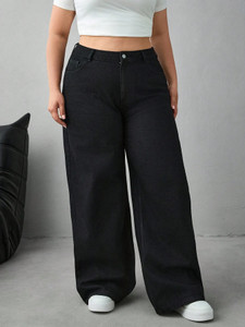 Curvy CLOSET Relaxed Fit Women Black Jeans