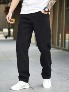 DENIM LOOK Relaxed Fit Men Black Jeans