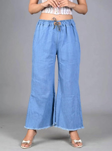 LIKEEFASHION Relaxed Fit Women Light Blue Jeans