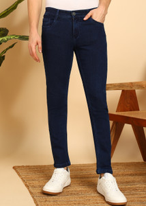 A Flash Slim Men Dark Blue Jeans
