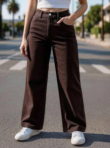 PINKLIT Relaxed Fit Women Brown Jeans