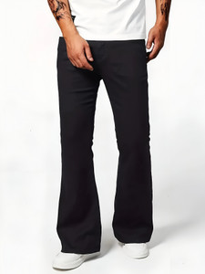 THIRD QUADRANT Boot-Leg Men Black Jeans