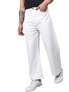 Nalaka Loose Fit Men White Jeans