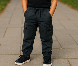 INAYA Jogger Fit Boys Black Jeans