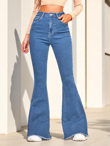 Robecult Boot-Leg Women Blue Jeans