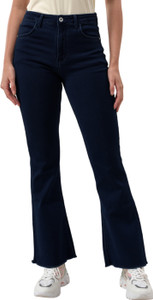 Lyra Boot-Leg Women Dark Blue Jeans