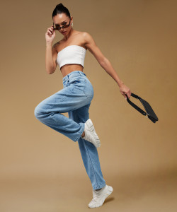 Miss Chase Straight Fit Women Blue Jeans