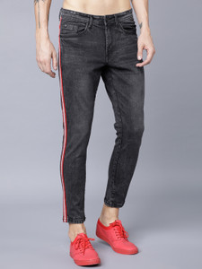 LOCOMOTIVE Tapered Fit Men Black Jeans