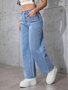 RIFA Wide Leg Women Light Blue Jeans