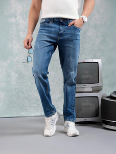 The Indian Garage Co. Slim Men Light Blue Jeans