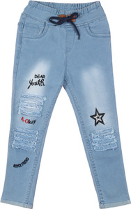 Royce Trend Jogger Fit Girls Blue Jeans
