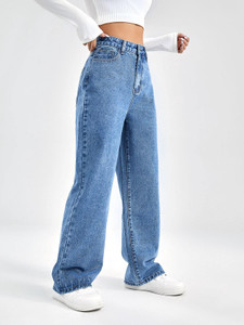 DENIM LOOK Boot-Leg Women Light Blue Jeans
