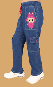 AH Zeeshan Boot-Leg Girls Blue Jeans