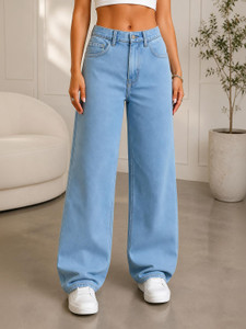 KASHIAN Boyfriend Women Light Blue Jeans
