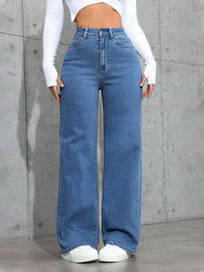 zayla Wide Leg Women Blue Jeans