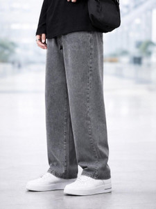 VYNTIQ Loose Fit Men Grey Jeans