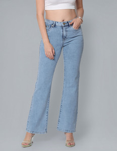 FLYING MACHINE Boot-Leg Women Dark Blue Jeans