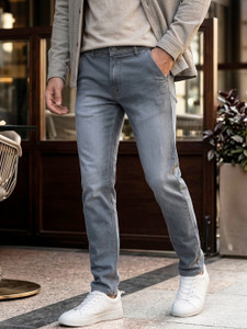 Urbano Slim Men Grey Jeans - Image 6