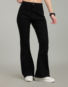 zayla Boot-Leg Women Black Jeans