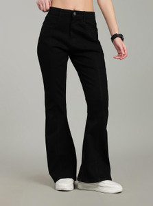 zayla Boot-Leg Women Black Jeans